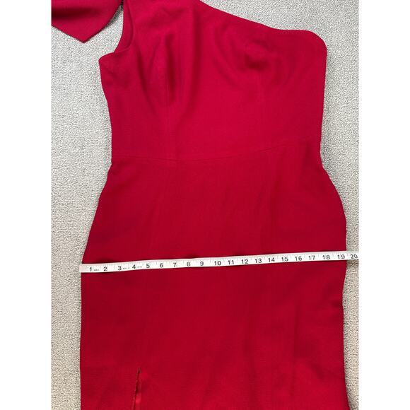 Dress the Population Formal Dress Georgina Gown Maxi One Shoulder Red Size XL - Picture 8 of 12